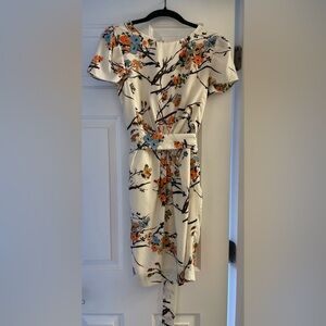 Darling Cream Floral Midi Dress